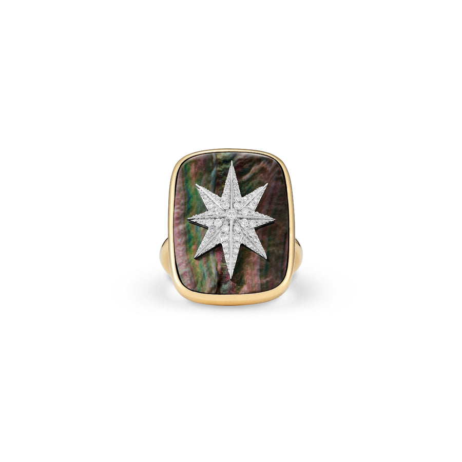A Star is born Ring with Black Mother of Pearl