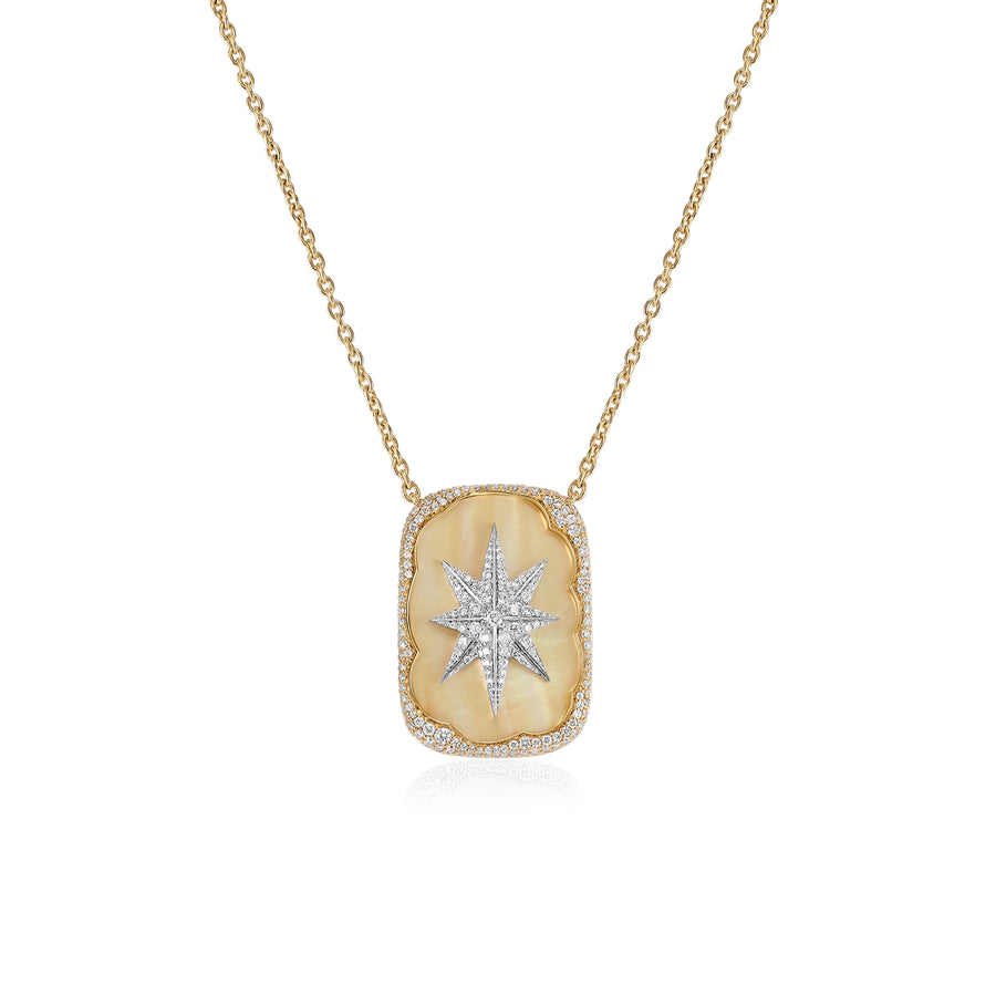 Diamonds A Star is Born Necklace with Yellow Mother of Pearl