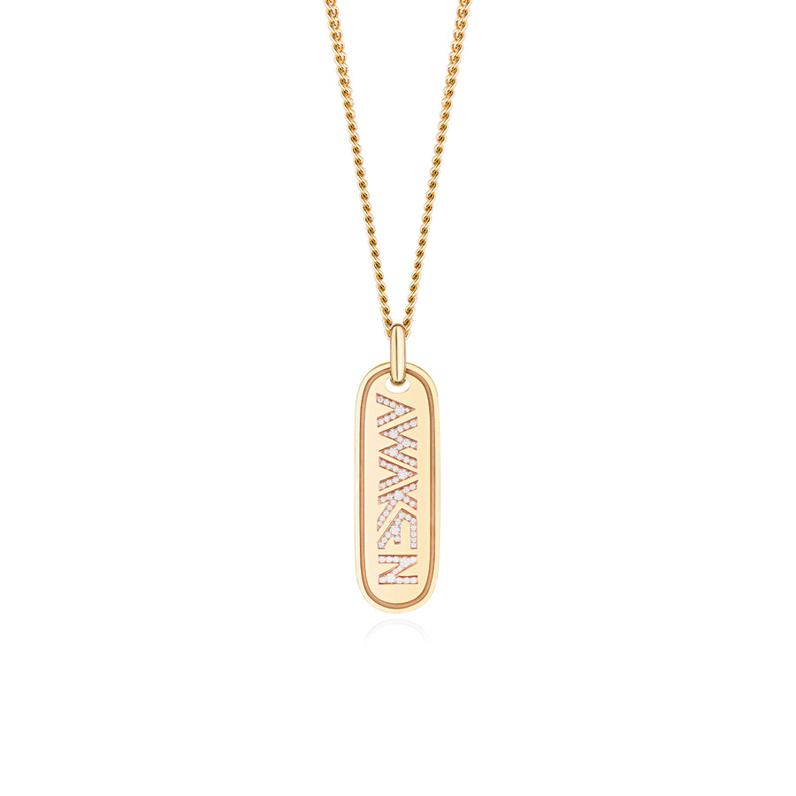 Diamonds Awaken Necklace in Yellow and Rose Gold