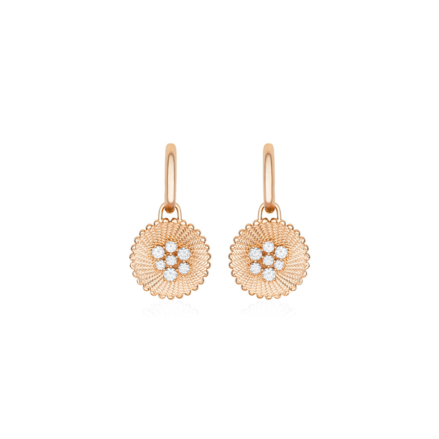 Seven Sisters Diamond Earrings with Gold Hoops
