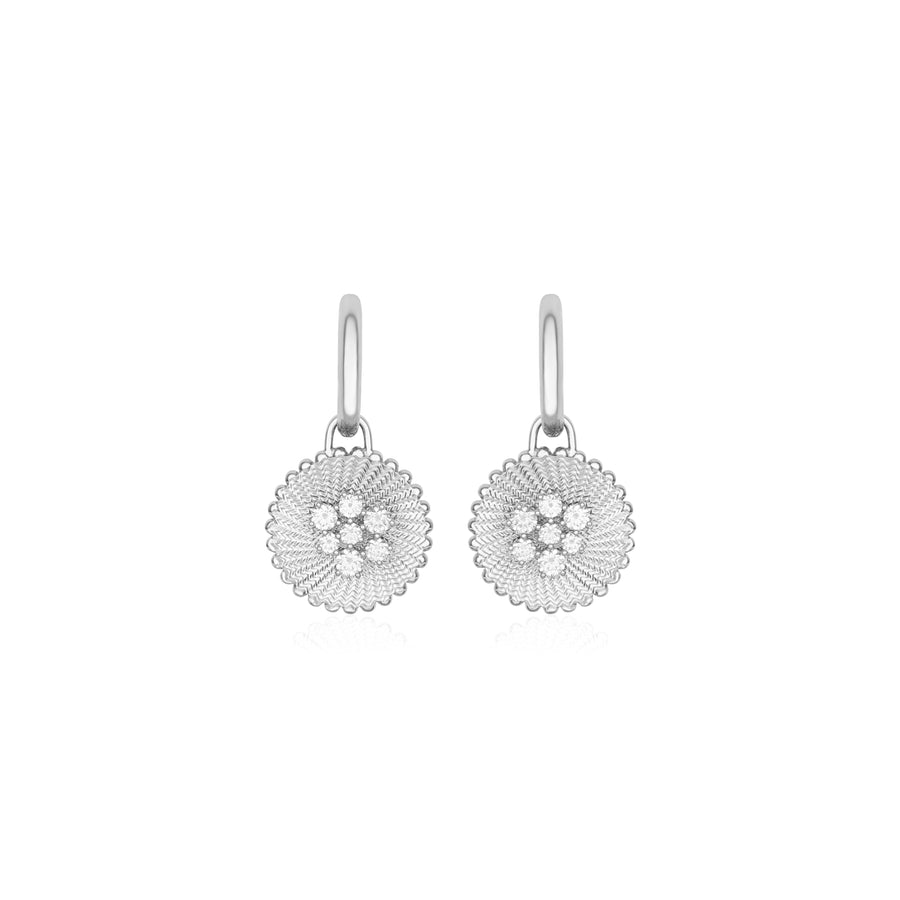 Seven Sisters Diamond Earrings with Gold Hoops