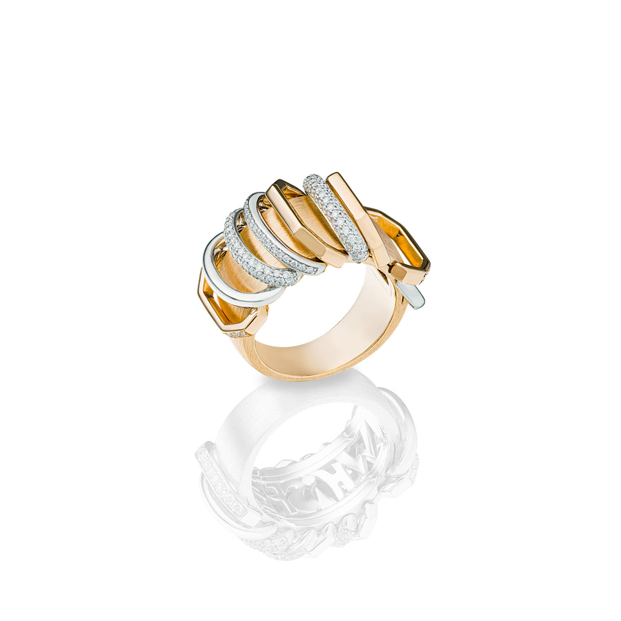 Whisper Ring in Yellow and White Gold Whispering Truth 
